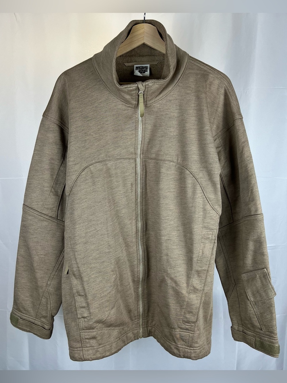 Massif Elements Tactical Jacket Mens Large Brown Beige FR Flame Resistant USA
